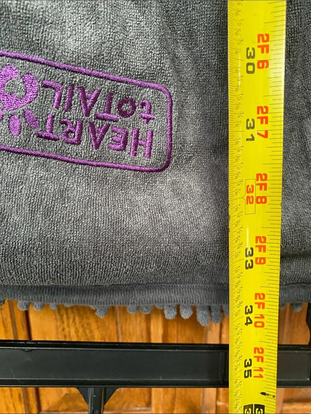 Heart To Tail Grey Micro Fiber Pet Shammy Towel L/XL 14